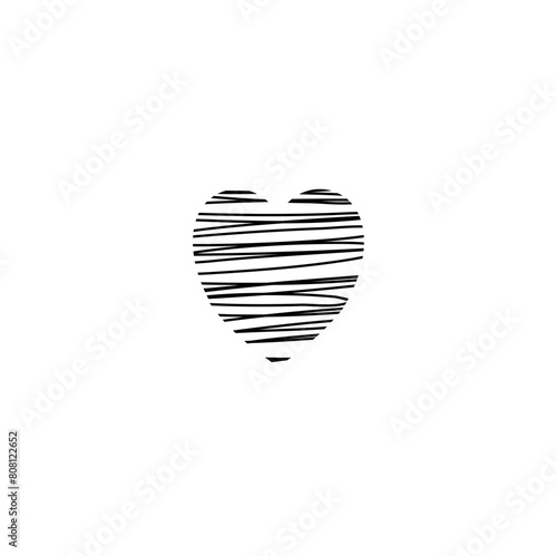 Abstract Scribble Heart
