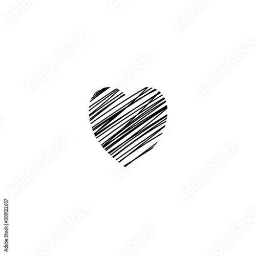 Abstract Scribble Heart