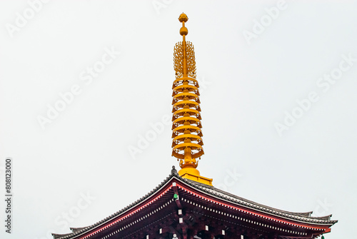 ASAKUSA,TOKYO,JAPAN - APRIL 2024 : the famous Asakusa Dera Sensoji is the oldest Buddhist temple in Tokyo