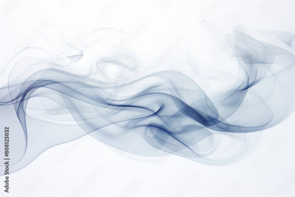Blue smoke flowing over white background Blue smoke flowing over white background