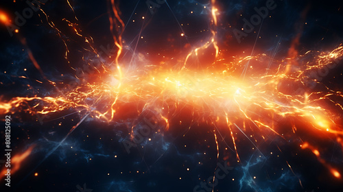 Make an abstract background with vibrant, electric sparks.