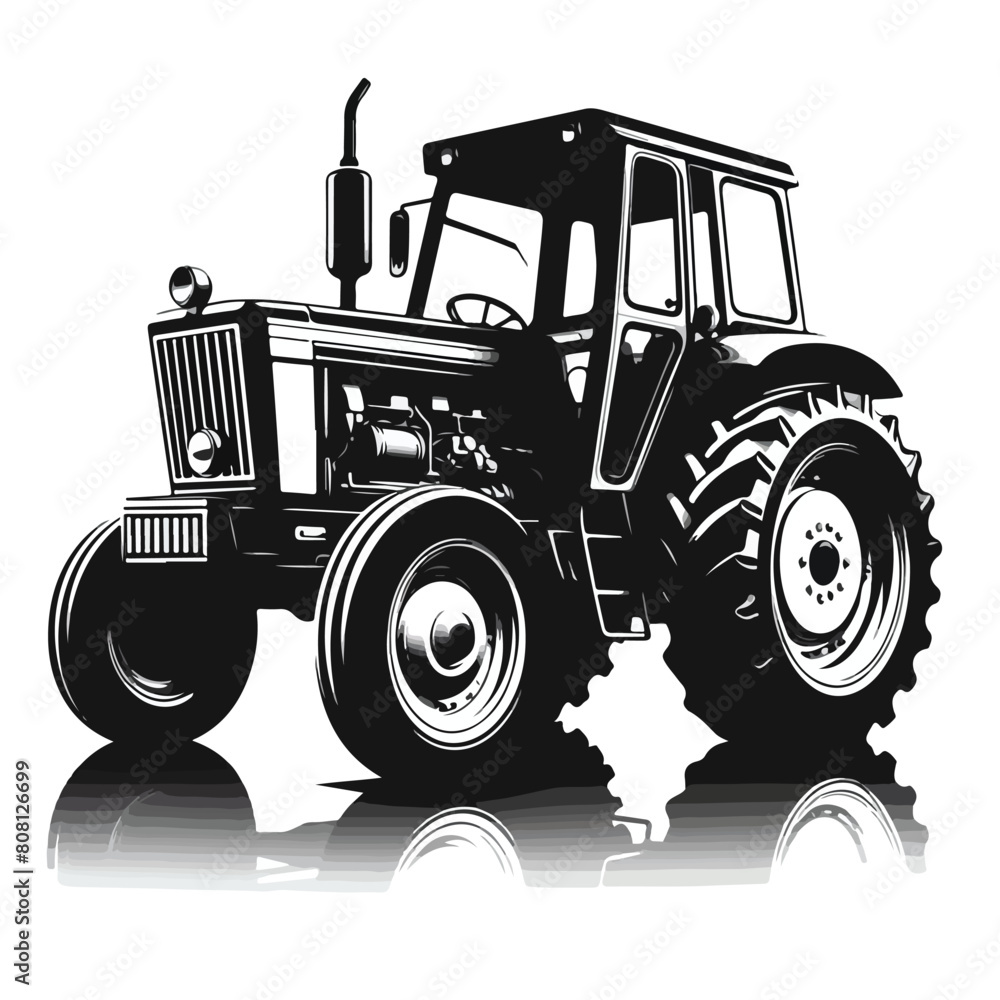 Obraz premium farmer tractor Art vector design 