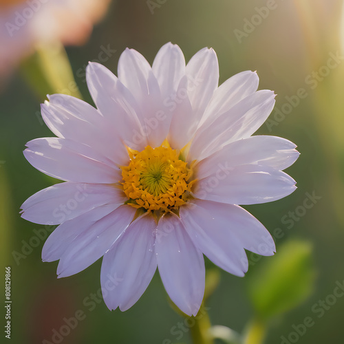 a white flower with a yellow center in the middle