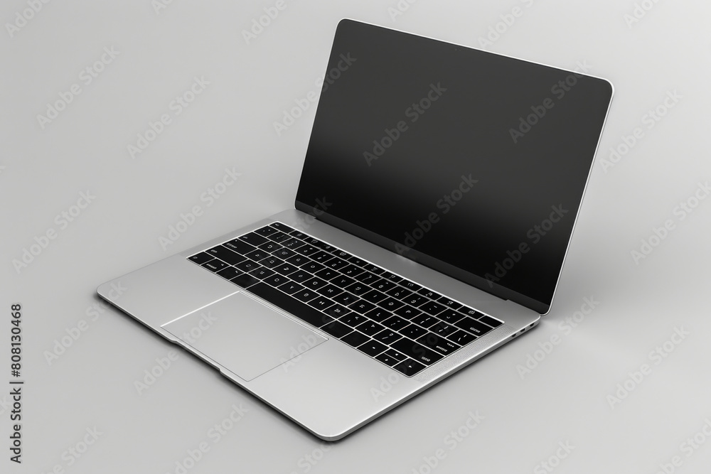 Open Laptop on Table Open Laptop on Table