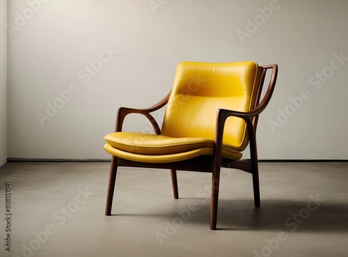 Elegant Leather Armchair in a Minimalist Setting