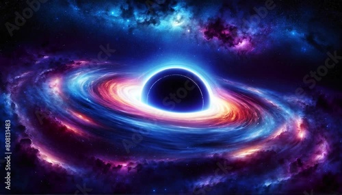 space galaxy blackhole background photo