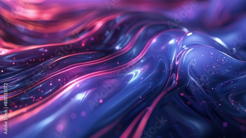 3d Liquid Cosmos, Fluid abstract forms in a cosmic sea, Glowing and iridescent lighting, Liquid and organic textures, Reflective surfaces and liquid reflections