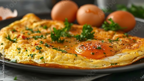 Farm-Raised Chicken Eggs  Locally Sourced for Delicious Homemade Omelettes. Concept Farm-Fresh Eggs  Omelette Recipes  Locally Sourced Ingredients