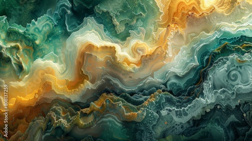 Liquid Aurora, Abstract fluid patterns, Luminous and shimmering textures, Aurora-like lighting, Iridescent and shimmering render, Side angle, Iridescent and translucent materials