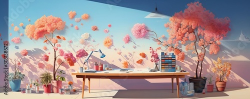 A commercial for a paint that not only beautifies walls but creates an invisible shield against dirt and scribbles photo