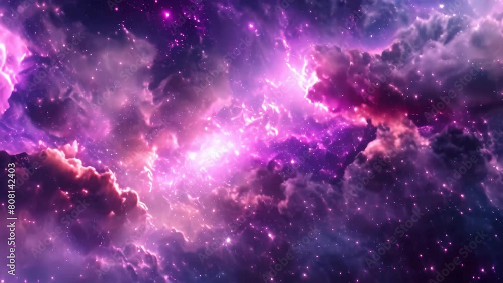 custom made wallpaper toronto digitalVibrant Space Filled With Colorful Stars and Clouds, A vibrant interstellar cloudscape unfolding in the heart of a galaxy
