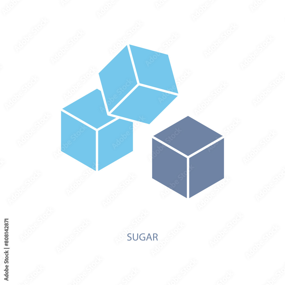 sugar concept line icon. Simple element illustration. sugar concept outline symbol design. sugar concept line icon. Simple element illustration. sugar concept outline symbol design.