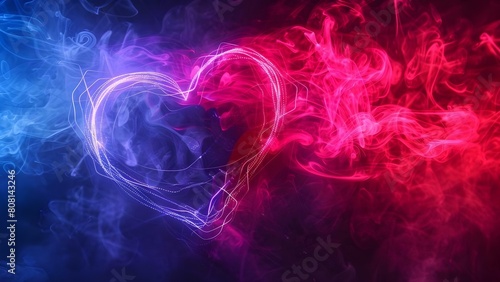 The title remains the same as it still accurately describes the image of a futuristic wire circuit heart with light trails symbolizing advanced technology. Concept Futuristic Technology