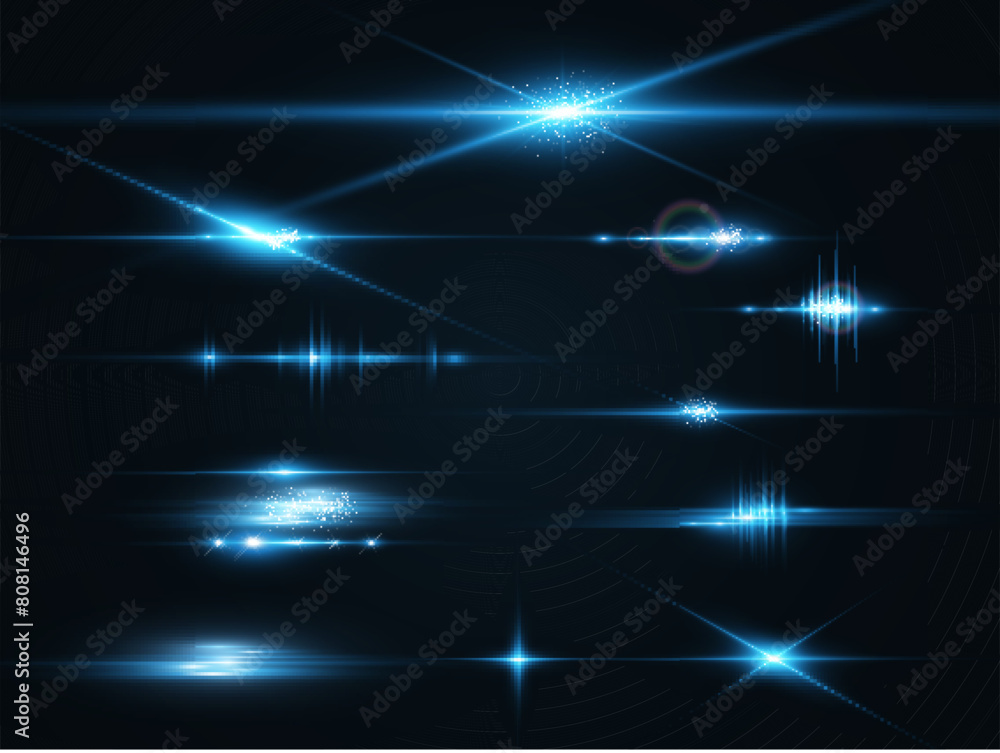 Set of bright light rays.Brigh light on the background. Set of bright light rays.Brigh light on the background.