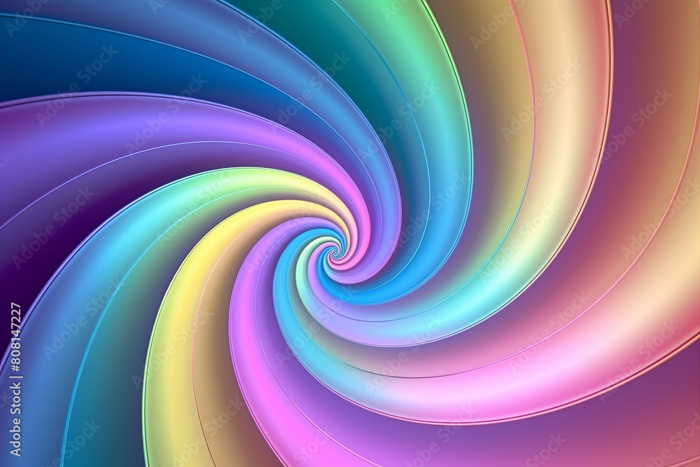 Obraz premium Psychedelic fractal colorful background, pattern, vibrant, decorative element, pastel soft colors