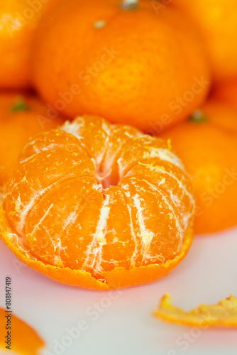 Fresh mandarin oranges background fruit, Fresh and ripe peeled. Placed neatly pattern. Except for normal space