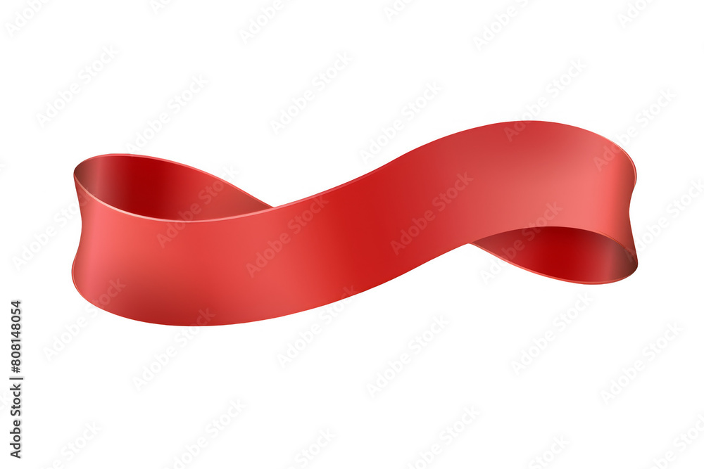The red ribbon banner is set against a clear background, making it stand out. The red ribbon banner is set against a clear background, making it stand out.