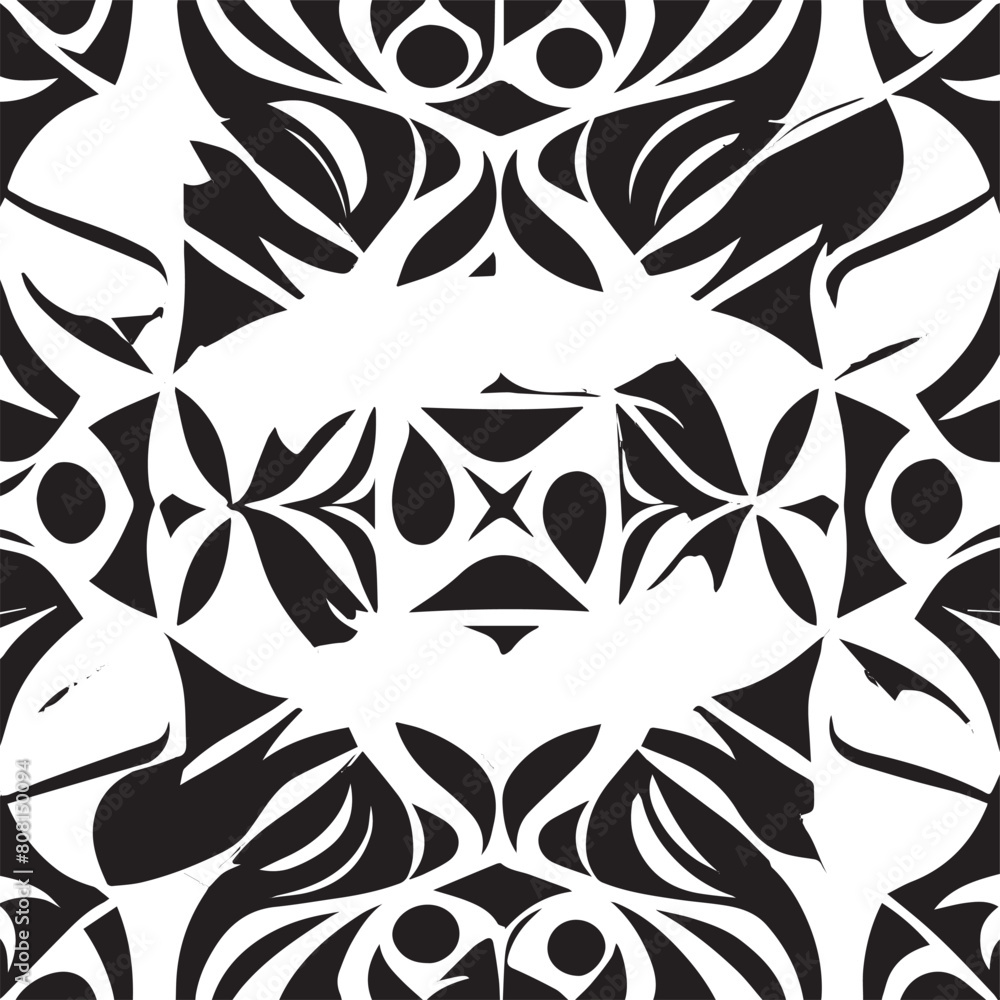 Monochrome Abstract Vector Pattern Design Monochrome Abstract Vector Pattern Design