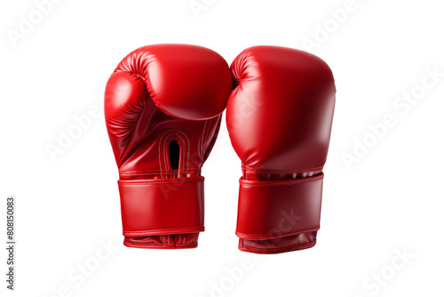 A pair of red boxing gloves on a black background. © Expert Mind