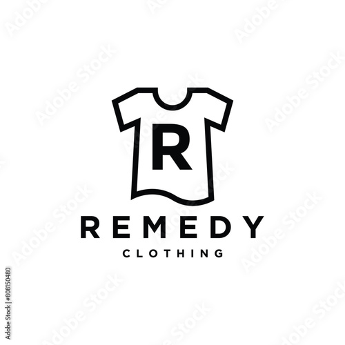 Letter R clothing logo icon vector