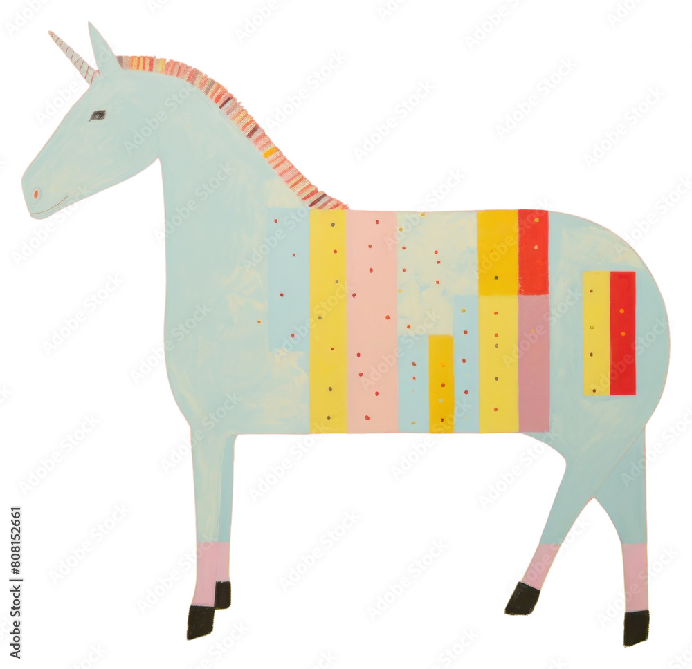 Obraz premium PNG Unicorn painting animal mammal.