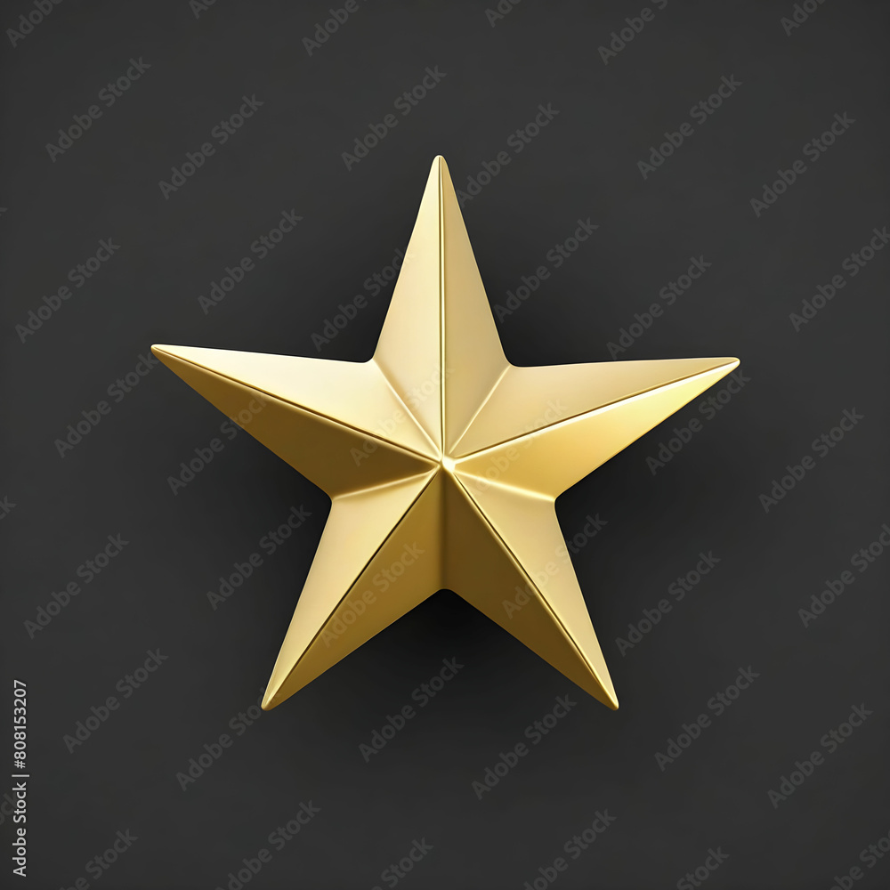 Obraz premium gold star on black background