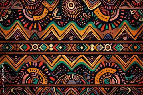 African tribal pattern background with ethnic geometric shapes  African patterns  African design  Africa Pattern.