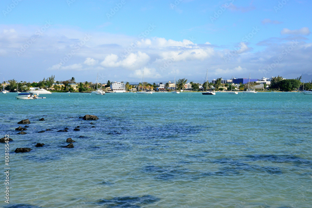 Africa, great bay coast in Mauritius Island