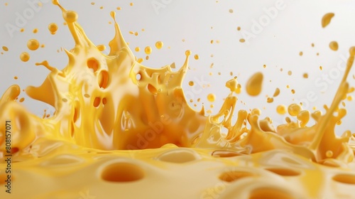 Orange juice or other liquid splashing in slow motion photo