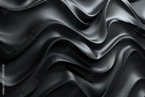 abstract black wavy pattern background 3d render for print painting fashion and design concepts