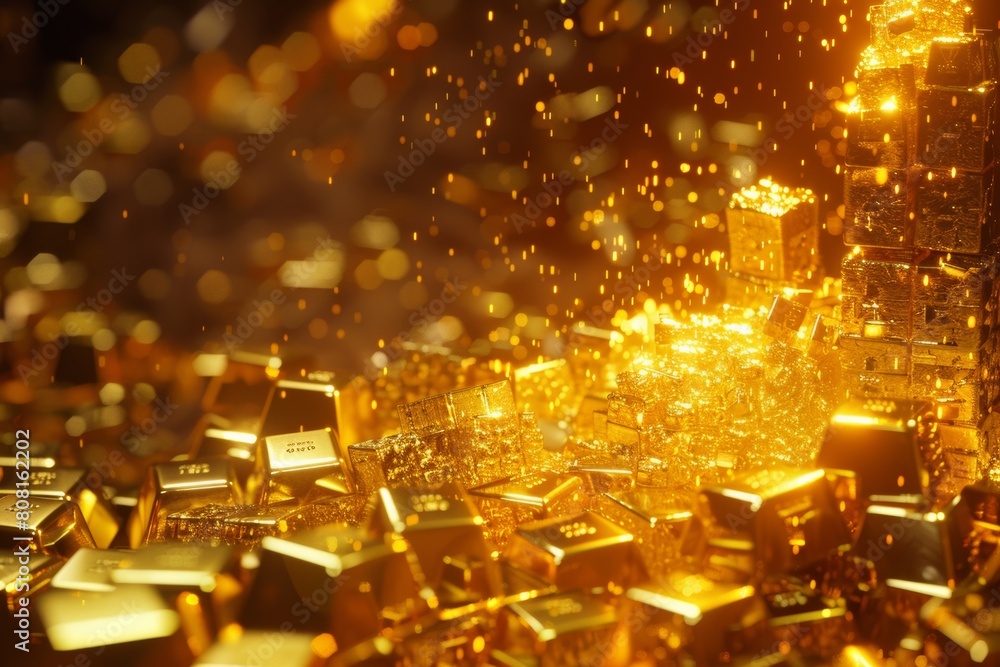 Gold's timeless allure as a symbol of wealth and stability. Gold's timeless allure as a symbol of wealth and stability.