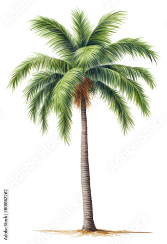PNG Palm tree drawing plant white background.