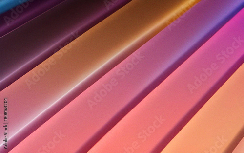 Square grainy rainbows in spring. Pastel y2k beams of light. Gradient colours and lines backdrop.  (ID: 808163204)