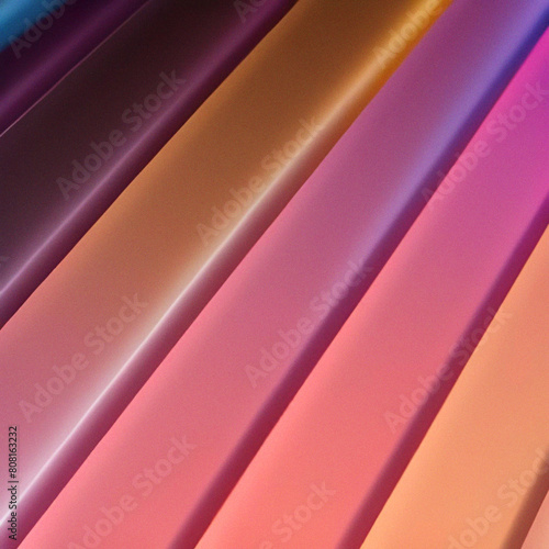 Grainy rainbows in spring. Pastel y2k beams of light. Gradient colours and lines backdrop.  (ID: 808163232)