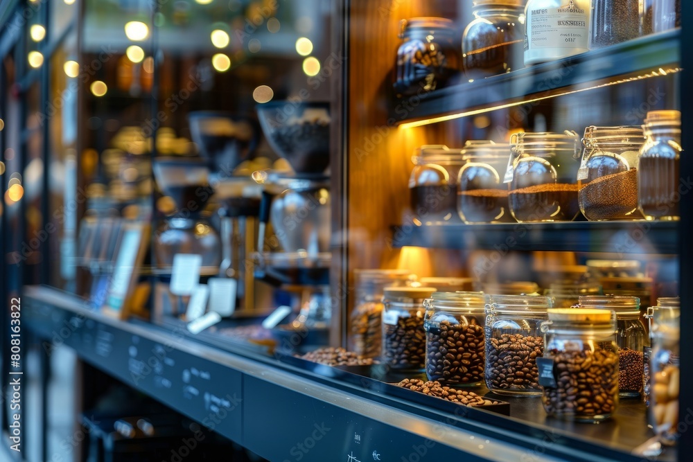 A display case packed with a diverse array of food items, ranging from fruits to pastries and meats