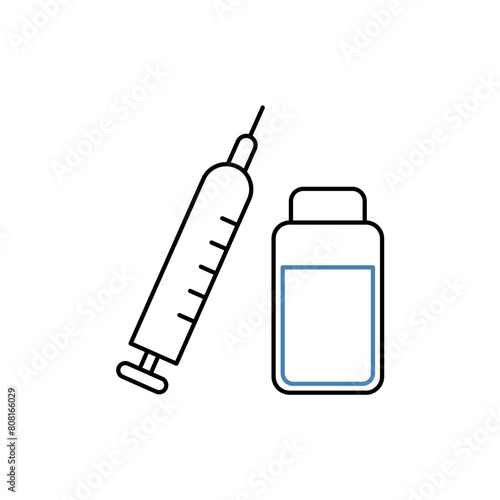 opioid concept line icon. Simple element illustration. opioid concept outline symbol design.