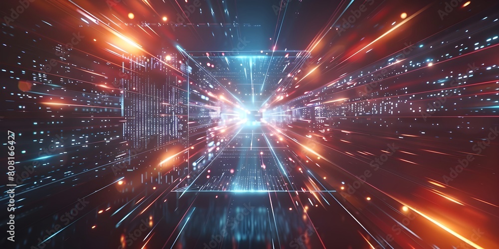 Wallpaper of virtual World in Internet for background, abstract technology concept, realistic illustration Wallpaper of virtual World in Internet for background, abstract technology concept, realistic illustration