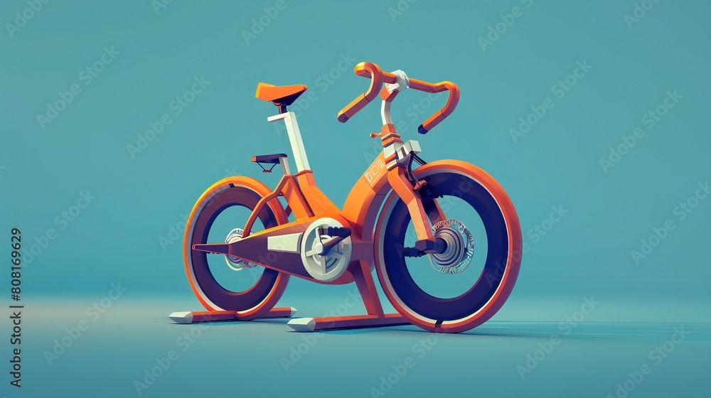 Obraz premium Cartoon exercise bike , Download free cartoon exercise bike illustration