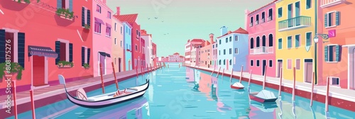 Charming Pastel Venice An Enchanting Cityscape of Italys Floating Masterpiece photo