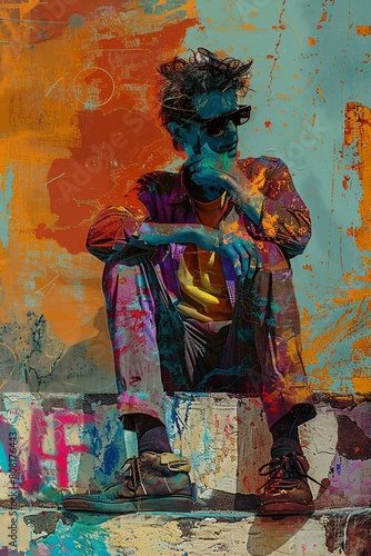 Wallpaper Mural An everyday person contemplating the mysteries of life, popart Torontodigital.ca