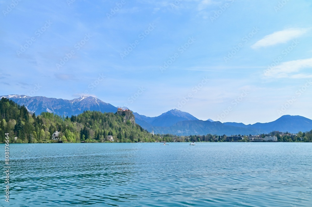 Breathtaking Scenery of Lake Bled During Summer in Slovenia