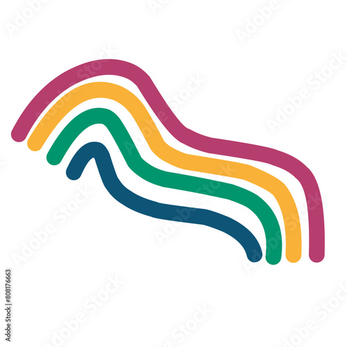 Rainbow Doodle Vector
