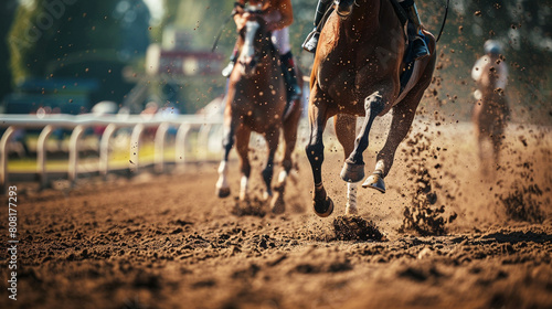 The anticipation of crossing the finish line in a horse race ,