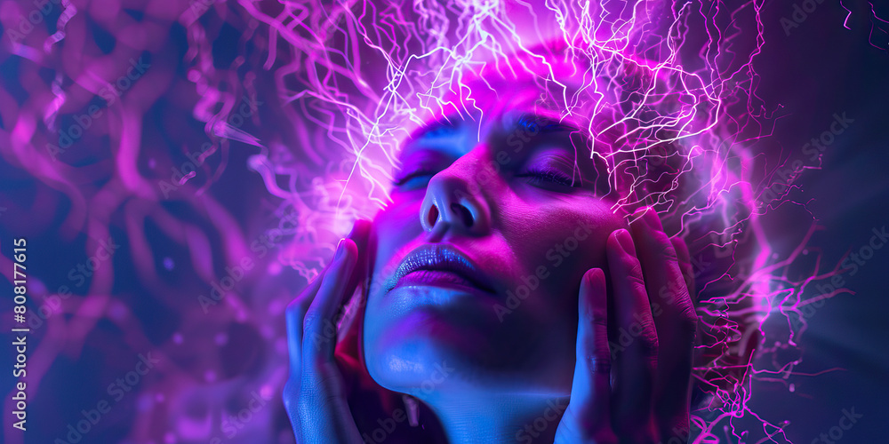 Migraine: The Throbbing Headache and Sensitivity to Light and Sound - Imagine a scene where a person experiences a severe throbbing headache accompanied by sensitivity to light and sound, characterist
