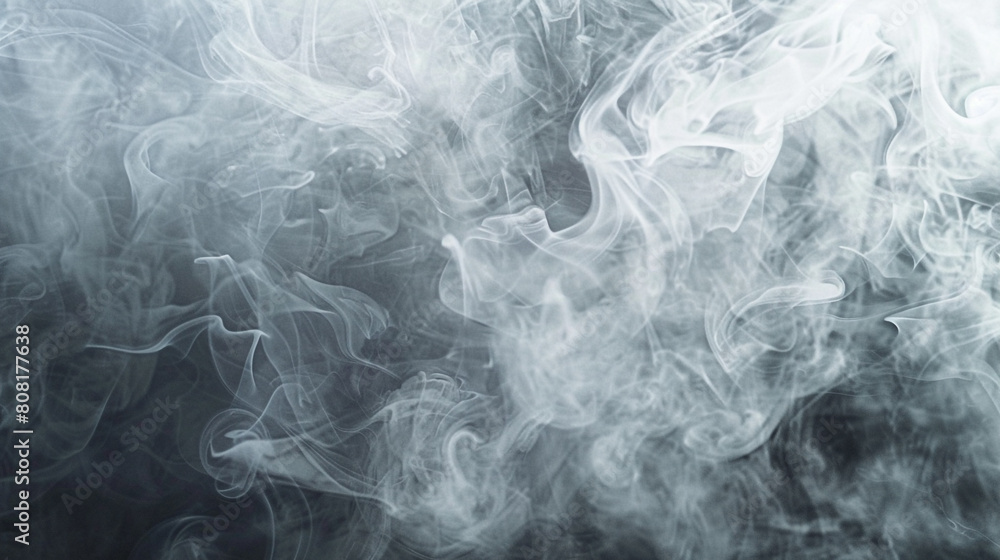 Smoke in a haunting swirl of ghostly white and pale grey, creating a mysterious and chilling atmosphere.