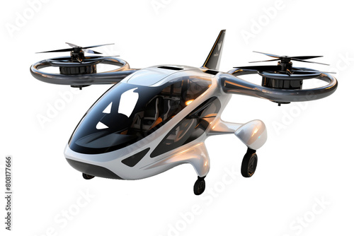 Wallpaper Mural eVTOL Electric Air taxi isolated transparent background. Future transportation concept Torontodigital.ca