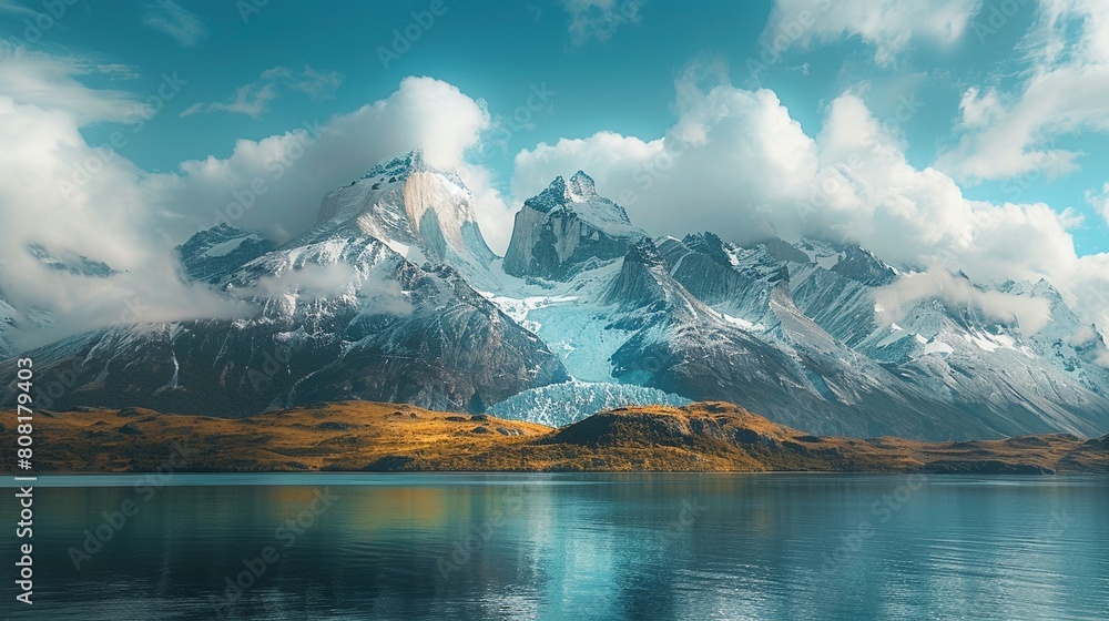 The majestic glaciers and snowcapped mountains of Patagonia, Argentina