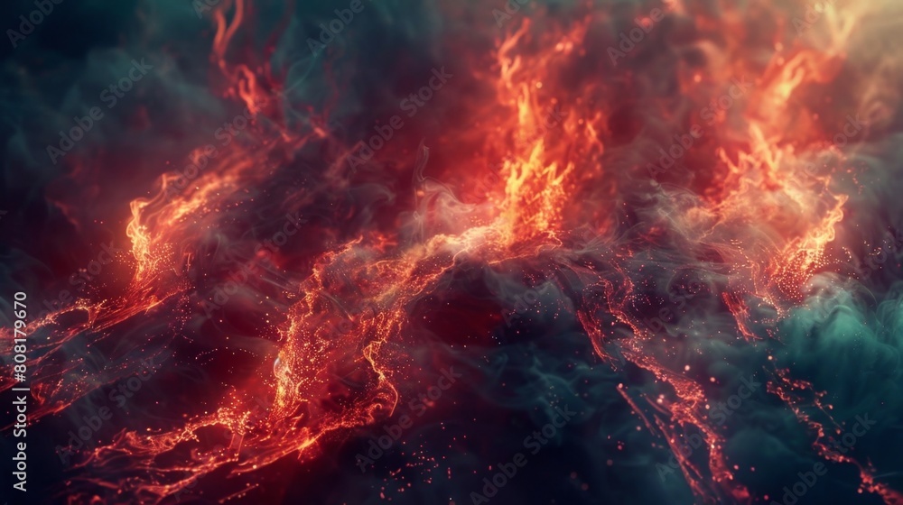 Fiery Flames Engulf Enigmatic Entities A Captivating Wallpaper Backdrop