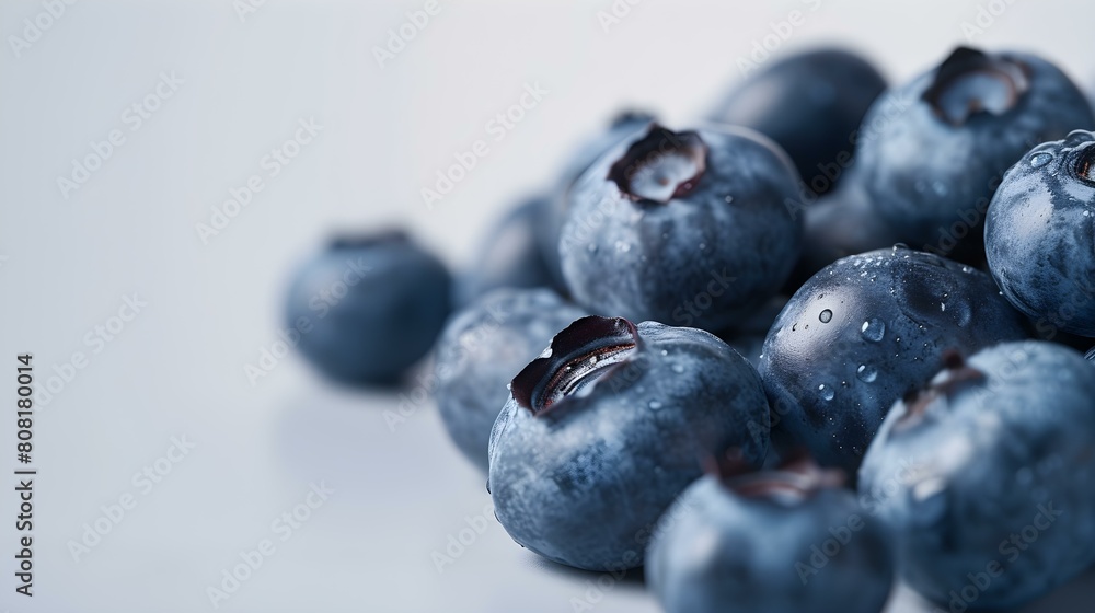 Close up of fresh Blueberries on a white Background Close up of fresh Blueberries on a white Background