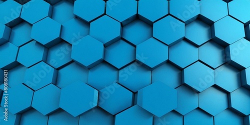 Abstract 3d rendering of hexagon background. Hexagonal pattern.